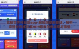竞猜世界杯彩票app-解锁观赛新趣味，解析竞猜世界杯彩票APP带来的参与感与激情