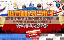 世界杯体育彩票进胜球-用策略照亮胜果，揭秘世界杯期间的体育彩票进胜球