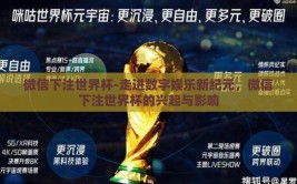 微信下注世界杯-走进数字娱乐新纪元，微信下注世界杯的兴起与影响