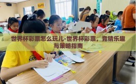 世界杯彩票怎么玩儿-世界杯彩票，竞猜乐趣与策略指南