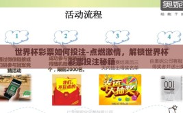 世界杯彩票如何投注-点燃激情，解锁世界杯彩票投注秘籍