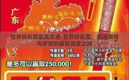 世界杯彩票最高奖金-世界杯彩票，追逐激情与梦想的最高奖金之旅