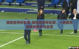 微信世界杯彩票-微信世界杯彩票，一场数字游戏的背后与反思