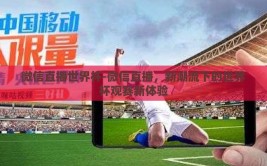 微信直播世界杯-微信直播，新潮流下的世界杯观赛新体验