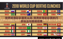 世界杯竞彩彩票怎么玩-世界杯竞彩彩票的巧妙玩法与策略指南