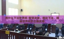 用什么下注世界杯-智慧决策，精彩下注，揭秘世界杯的正确武器