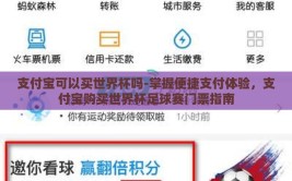 支付宝可以买世界杯吗-掌握便捷支付体验，支付宝购买世界杯足球赛门票指南