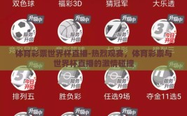 体育彩票世界杯直播-热烈观赛，体育彩票与世界杯直播的激情碰撞