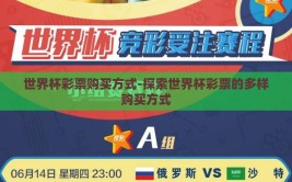 世界杯彩票购买方式-探索世界杯彩票的多样购买方式