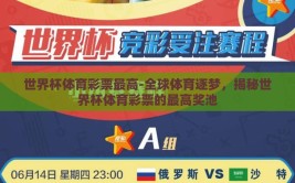世界杯体育彩票最高-全球体育逐梦，揭秘世界杯体育彩票的最高奖池
