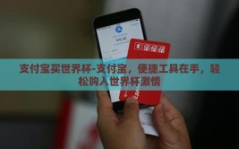 支付宝买世界杯-支付宝，便捷工具在手，轻松购入世界杯激情