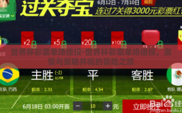 世界杯彩票单场倍投-世界杯彩票单场倍投，激情与策略并驱的冒险之旅