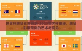 世界杯胜负彩票预测-2023世界杯揭秘，胜负彩票预测的艺术与洞见
