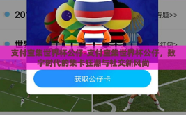 支付宝集世界杯公仔-支付宝集世界杯公仔，数字时代的集卡狂潮与社交新风尚