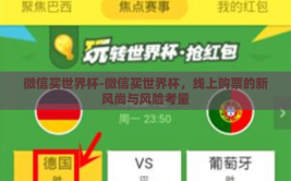 微信买世界杯-微信买世界杯，线上购票的新风尚与风险考量