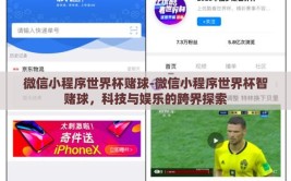 微信小程序世界杯赌球-微信小程序世界杯智赌球，科技与娱乐的跨界探索