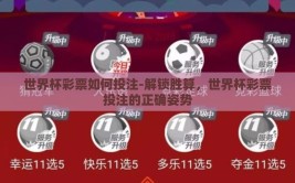 世界杯彩票如何投注-解锁胜算，世界杯彩票投注的正确姿势