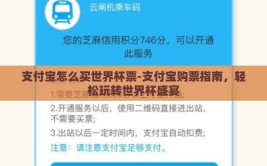 支付宝怎么买世界杯票-支付宝购票指南，轻松玩转世界杯盛宴