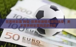 世界杯彩票 购买-世界杯激情与理性选择，关于世界杯彩票购买的深思
