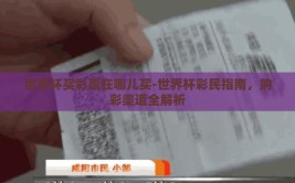 世界杯买彩票在哪儿买-世界杯彩民指南，购彩渠道全解析