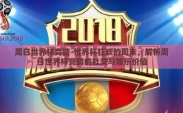 周日世界杯竞猜-世界杯狂欢的周末，解析周日世界杯竞猜的社交与娱乐价值