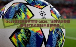 2026足球世界杯竞猜-2026，绿茵梦想碰撞，新视野下的足球世界杯竞猜