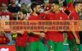 足球世界杯压注app-理性观赛与谨慎选择，足坛盛事与足球世界杯App的正确态度