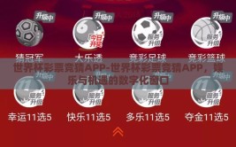 世界杯彩票竞猜APP-世界杯彩票竞猜APP，娱乐与机遇的数字化窗口
