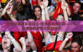 世界杯体育彩票投注-世界杯体育彩票——热血沸腾的激情与智慧博弈