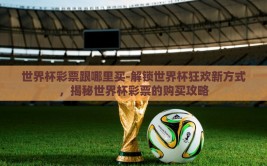 世界杯彩票跟哪里买-解锁世界杯狂欢新方式，揭秘世界杯彩票的购买攻略