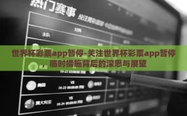 世界杯彩票app暂停-关注世界杯彩票app暂停，临时措施背后的深思与展望