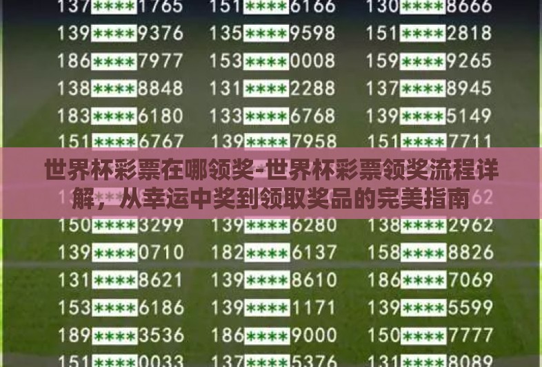 世界杯彩票在哪领奖-世界杯彩票领奖流程详解,从幸运中奖到领取奖品的完美指南 世界杯彩票在哪领奖-世界杯彩票领奖流程详解,从幸运中奖到领取奖品的完美指南