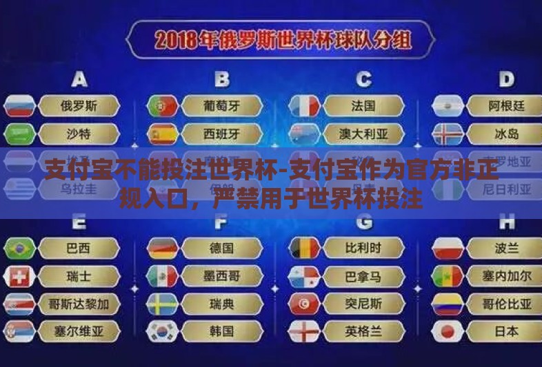 支付宝不能投注世界杯-支付宝作为官方非正规入口，严禁用于世界杯投注