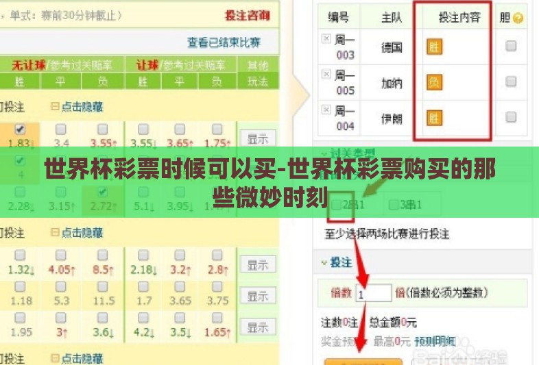 世界杯彩票时候可以买-世界杯彩票购买的那些微妙时刻