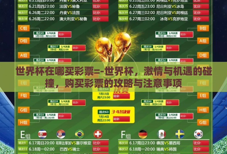 世界杯在哪买彩票=-世界杯,激情与机遇的碰撞,购买彩票的攻略与注意事项 世界杯在哪买彩票=-世界杯,激情与机遇的碰撞,购买彩票的攻略与注意事项