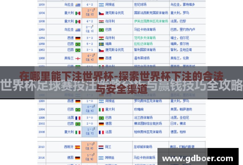 在哪里能下注世界杯-探索世界杯下注的合法与安全渠道