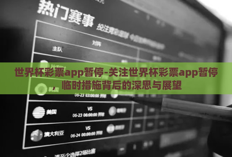 世界杯彩票app暂停-关注世界杯彩票app暂停，临时措施背后的深思与展望