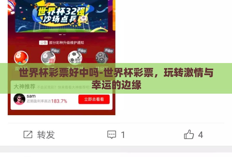 世界杯彩票好中吗-世界杯彩票，玩转激情与幸运的边缘