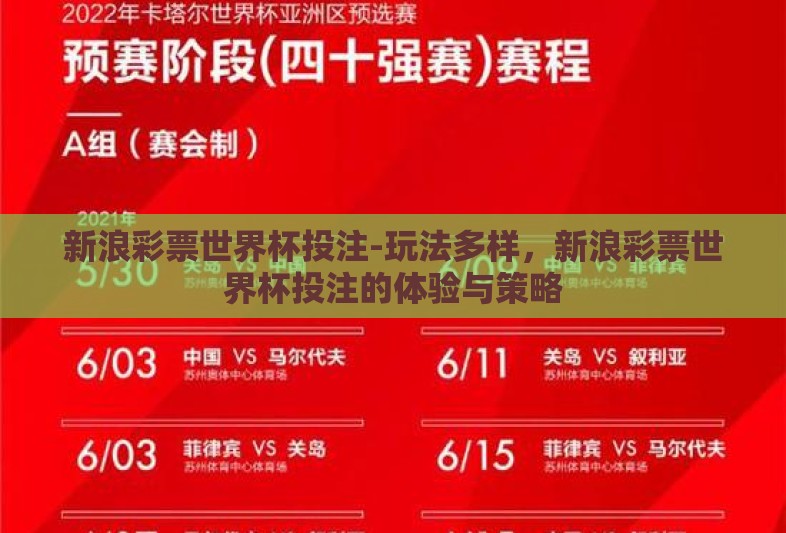 新浪彩票世界杯投注-玩法多样，新浪彩票世界杯投注的体验与策略