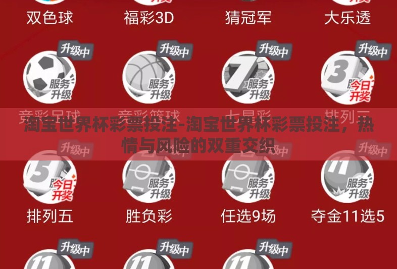 淘宝世界杯彩票投注-淘宝世界杯彩票投注,热情与风险的双重交织 淘宝世界杯彩票投注-淘宝世界杯彩票投注,热情与风险的双重交织
