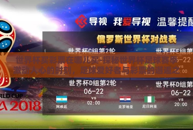 世界杯买彩票在哪儿买-探秘世界杯足球赛季激动人心的时刻，足球爱好者与彩票的邂逅之旅