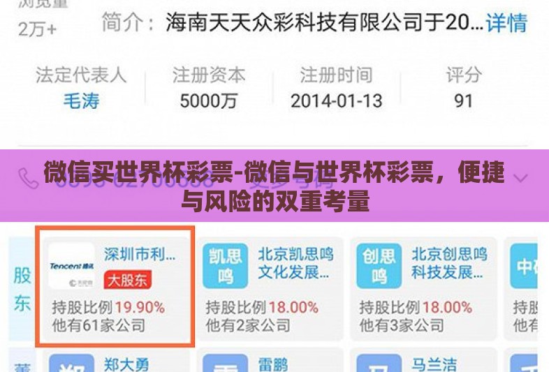 微信买世界杯彩票-微信与世界杯彩票，便捷与风险的双重考量