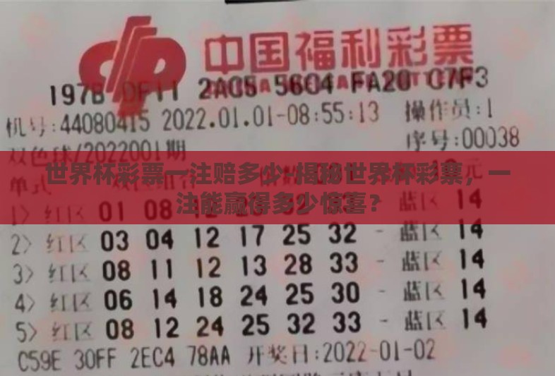 世界杯彩票一注赔多少-揭秘世界杯彩票,一注能赢得多少惊喜? 世界杯彩票一注赔多少-揭秘世界杯彩票,一注能赢得多少惊喜?